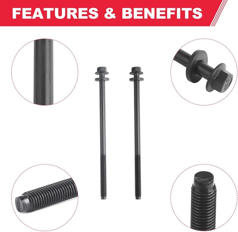 Fitede Cylinder Head Bolt Set Compatible with Ford F150 F250 F350 E150 E250 E350 Explorer Mustang Lincoln Mercury Panoz Replaces# ES71328 ES 71328 - Image 5